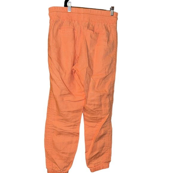 Athleta Women's Cabo 100% Linen Jogger Pants Cactus Peach Sz 4 - Picture 3 of 4